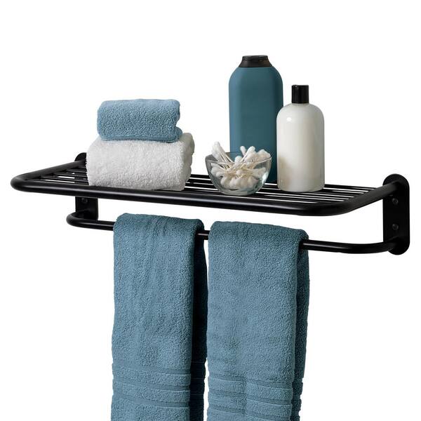 Brushed Nickel Kemp Hotel Towel Shelf Zenna Home 9006BN 
