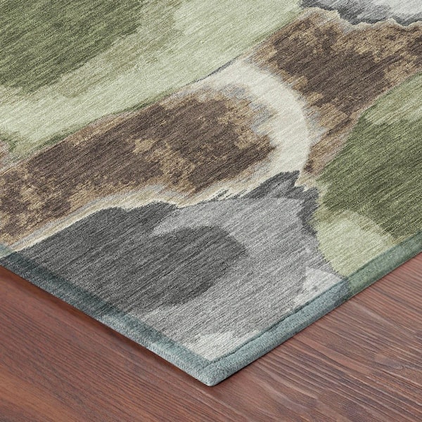 Chantille Machine Washable Indoor/Outdoor Abstract ACN2701 Fudge 3 ft. x 5 ft. Area Rug