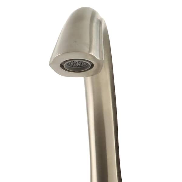 Eva 2-Handle Deck-Mount Roman Tub Faucet Trim Kit in Brushed Nickel (Valve Not Included)