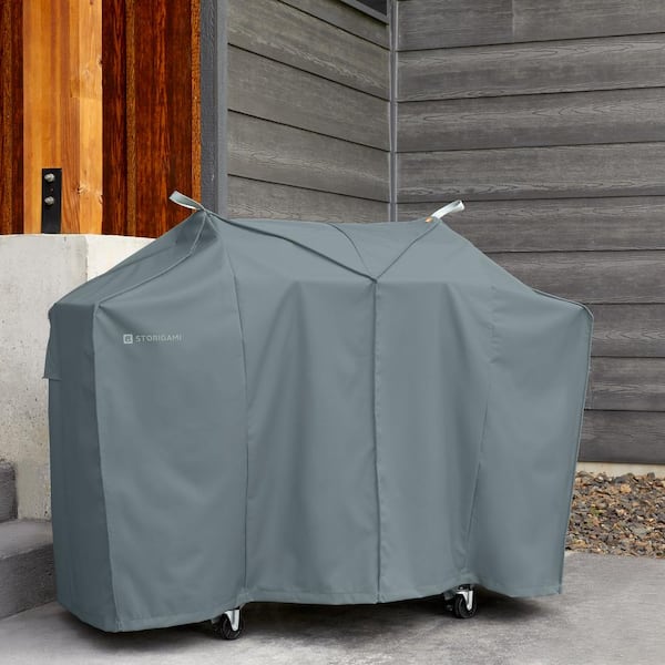Storigami Easy Fold 64 Inch Gas BBQ Grill Cover Monument Grey 