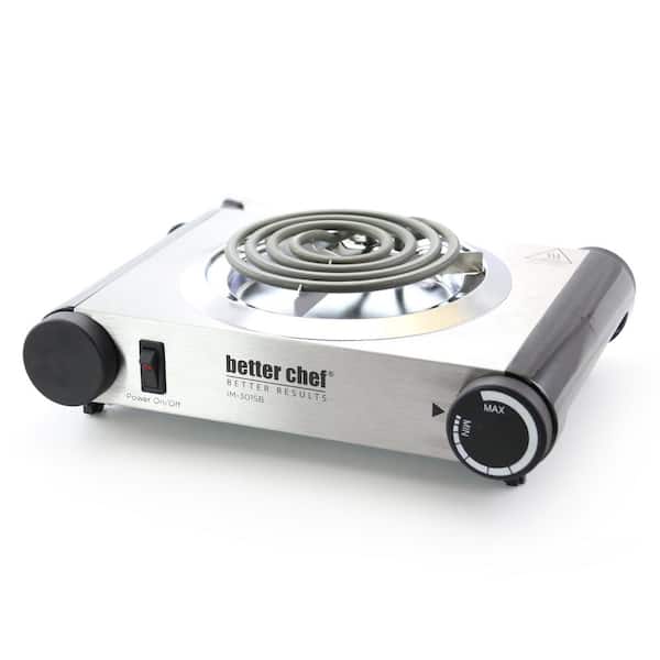 Cuisine Single Burner 7 in. Black Hot Plate with Temperature Control  ESB-301BF - The Home Depot