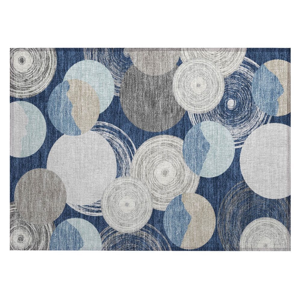 Chantille Machine Washable Indoor/Outdoor Abstract ACN2977 Navy 2 ft. x 3 ft. Accent Rug price history on PriceWatchPro