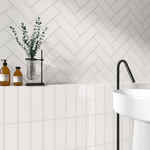 Ivy Hill Tile Remington Mist 3.93 in. x 11.81 in. Polished