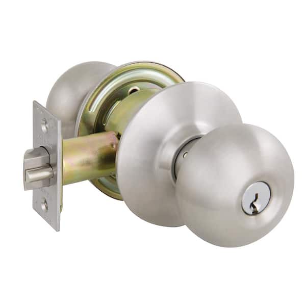 US Lock 2010 Series GR2 Entrance Plymouth Door Knob US32D SC1 2-3/8 in. Backset