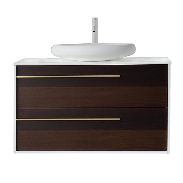 CASAINC 30 in. W x 20 in. D Vanity in Smoke Gray with Acrylic Vanity Top in White with White Basin