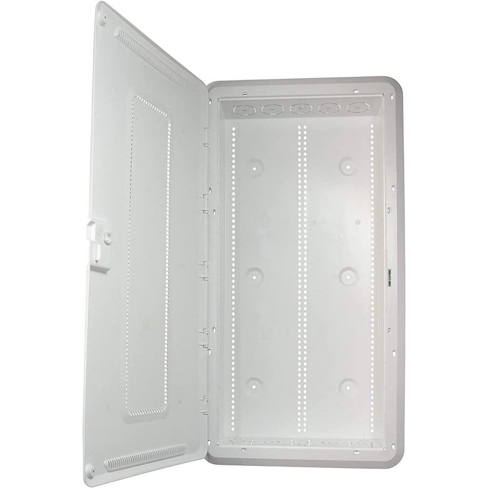 On-Q 30 in. (33.28 in. Total) Wi-Fi Ready Structured Media Plastic Enclosure with Trim Ring and Hinged Door price history on PriceWatchPro