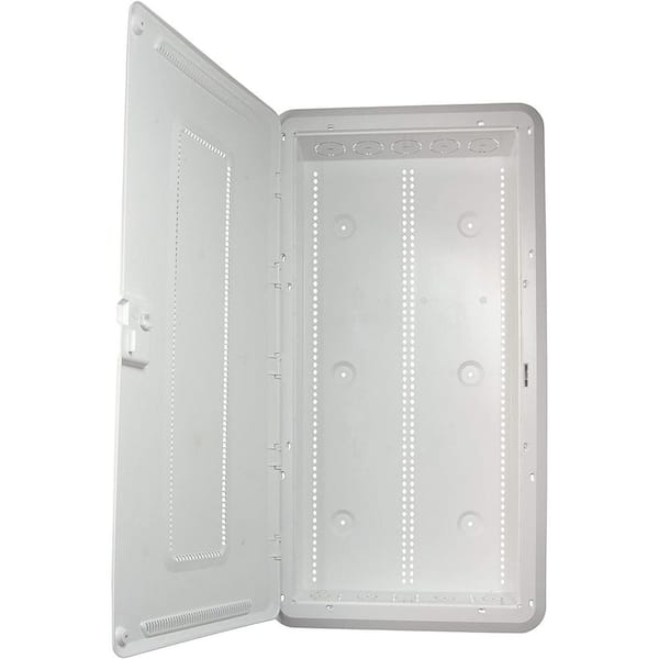On-Q 30-inch Wi-Fi Ready Structured Media Plastic Enclosure with Trim Ring and Hinged Door