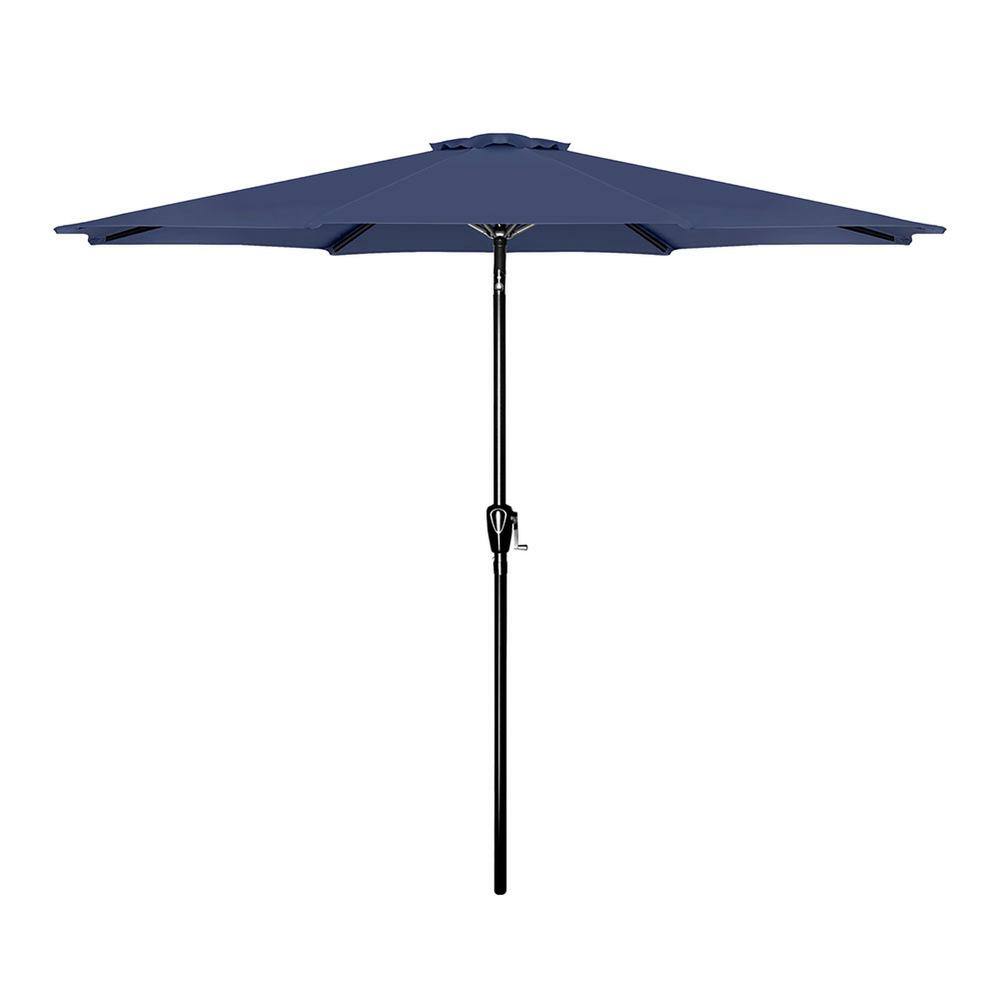 9 ft. Patio Outdoor Table Market Yard Umbrella with Push Button Tilt/Crank, 6-Sturdy Ribs in Blue price history on PriceWatchPro