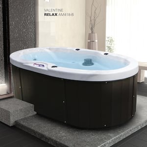 2-Person 18-Jet Premium Acrylic Valentine Spa Hot Tub with Waterfall and Handrail