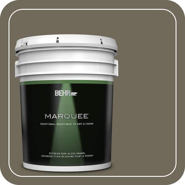 BEHR MARQUEE 5 gal. #770D-6 Sandwashed Driftwood Semi-Gloss Enamel Exterior Paint & Primer