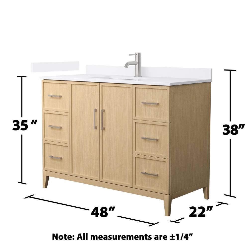 Elan 48'' Tan Oak Single Bathroom Vanity with Quartz Top