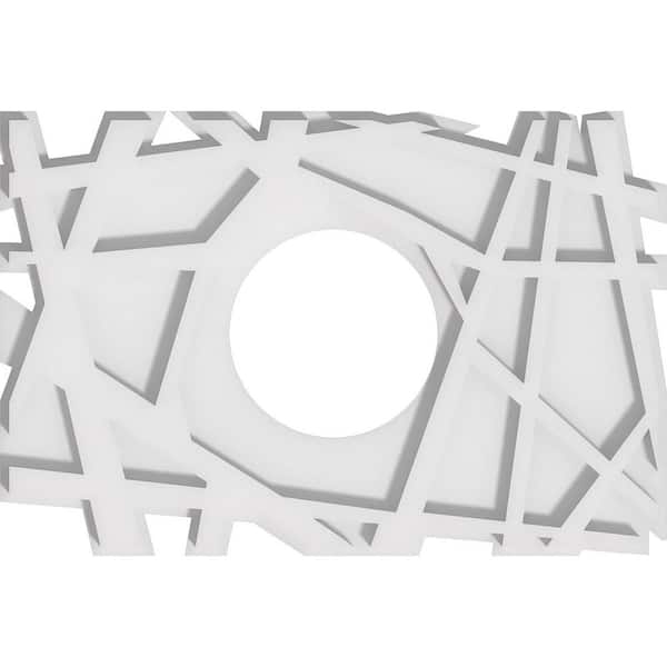 Ekena Millwork 16 in. x 10.62 in. x 1 in. Novo Architectural Grade PVC Contemporary Ceiling Medallion