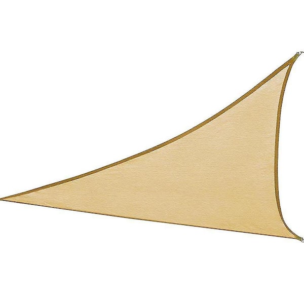 Yangming 10 ft. x 10 ft. x 10 ft. Sand Triangle Heavy Weight Sun Shade Sails Canopy UV Block for Patio Garden Outdoor Activities