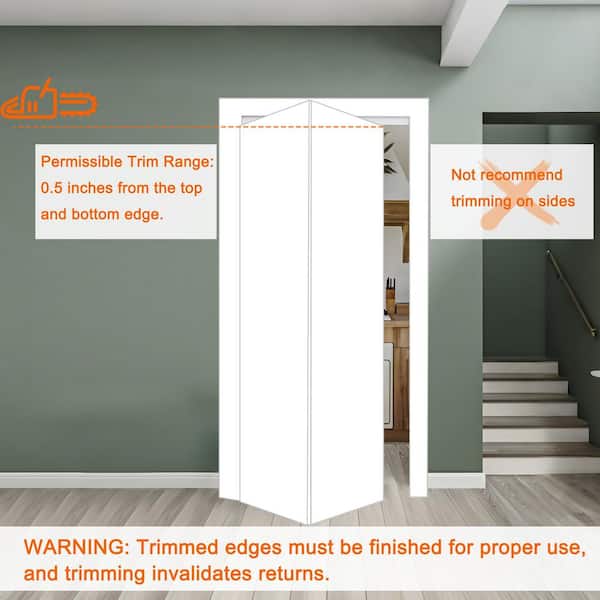 48 in. x 80 in. 1-Lite Solid Core Unfinished Pine Wood Mirrored Glass Interior Closet Bi-fold Door with Hardware