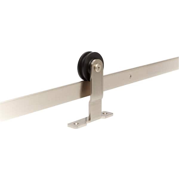 72 in. DesignGlide Satin Nickel Soft-Close Barn Door Sliding Door Hardware Kit 72 in. DesignGlide Satin Nickel Soft-Close Barn Door Sliding Door Hardware Kit