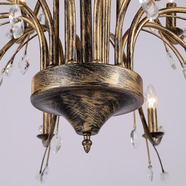 LLHZSY 35.4 in. 21-Light French Vintage Bronze Tiered
