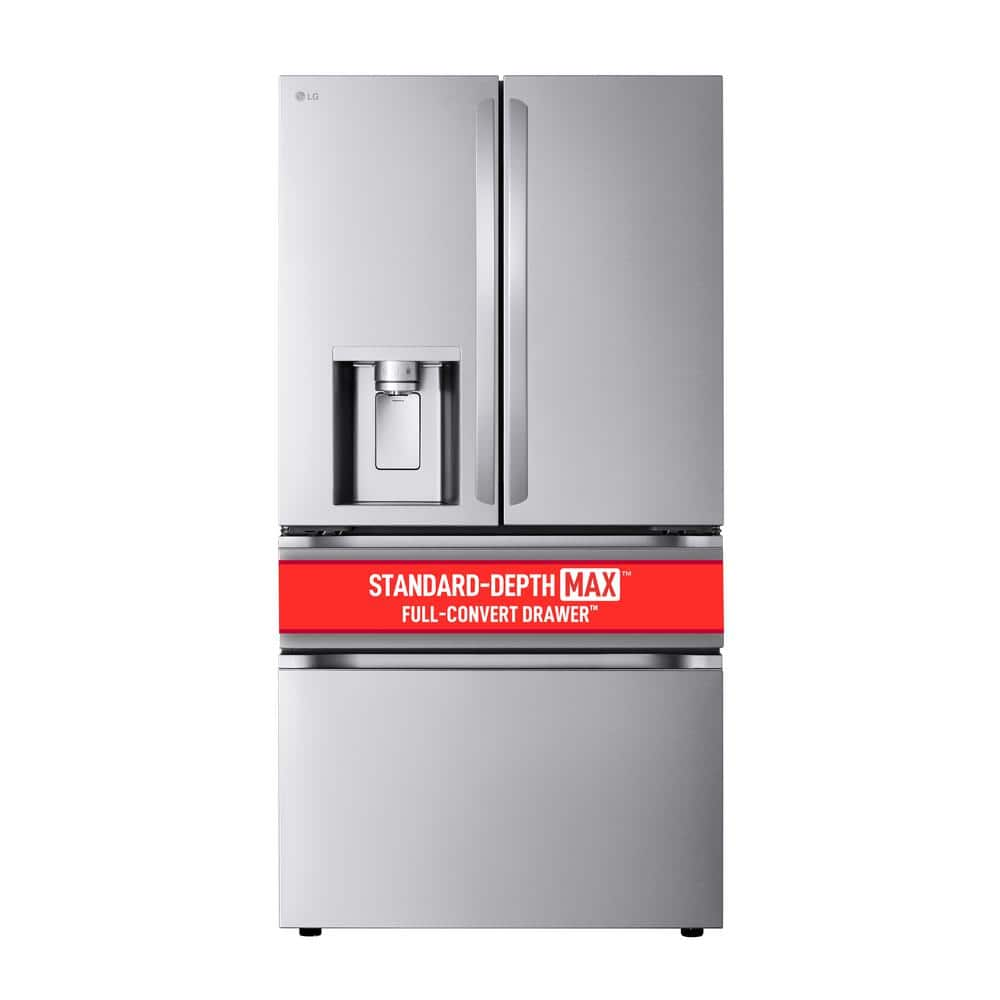 LG 29 cu. ft. SMART Standard Depth MAX French Door Refrigerator with Full Convert Drawer in PrintProof Stainless Steel