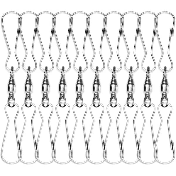ANLEY Stainless Windsock Clips with 3 in. Dual Swivel Hook, 360