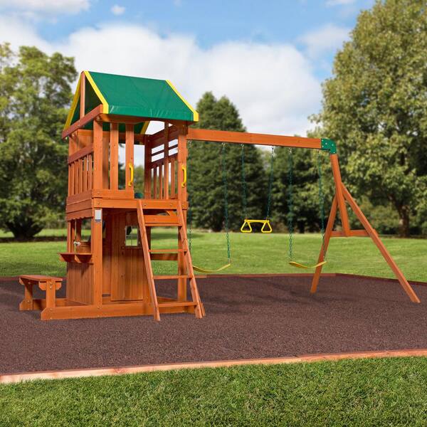 backyard discovery oakmont all cedar swing set