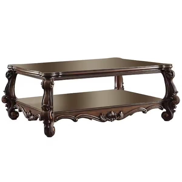 Acme Furniture Versailles 59 in. Cherry Oak Finish Rectangle Wood Coffee Table