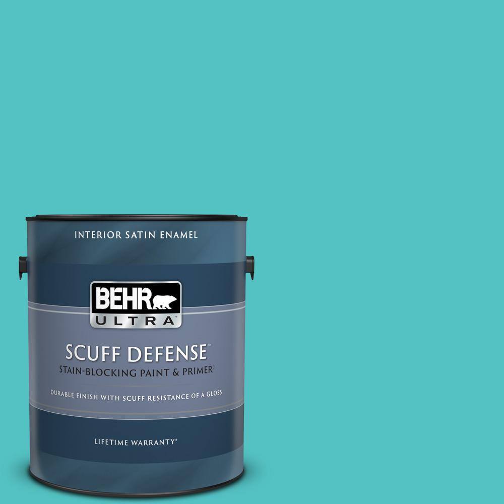 BEHR ULTRA 1 gal. 500B4 Gem Turquoise Extra Durable Satin Enamel