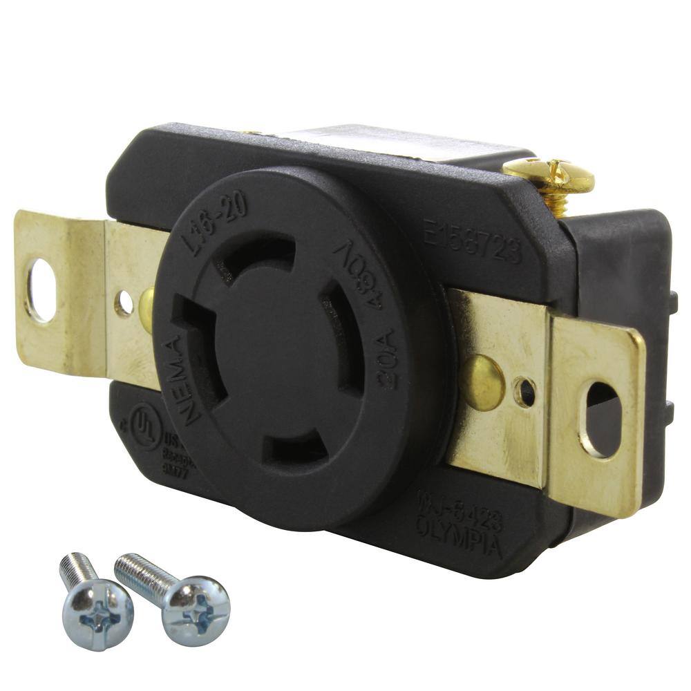 UL Listed 480V NEMA L16-20 PLUG & FLANGED OUTLET 20A 4 WIRE 