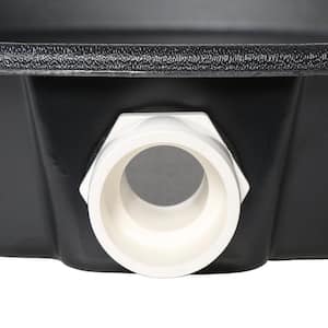 28 in. Plastic Water Heater Pans with PVC Drain Connection (Case of 5)