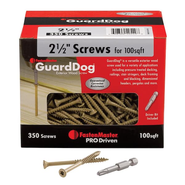 FastenMaster GuardDog #10 x 2-1/2 in. Torx Drive, Bugle Head Exterior Wood Screw (350-Pack)