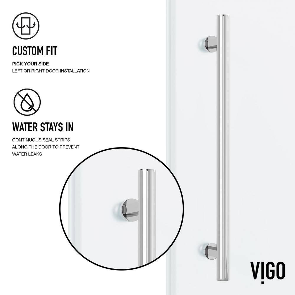 Frameless 60" Frosted Glass Sliding Shower Door with Brushed Stainless Steel Hardware