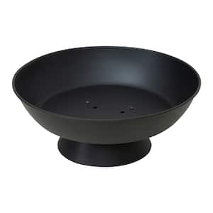 22 in Black Steel Round Wood Burning Fire Pit