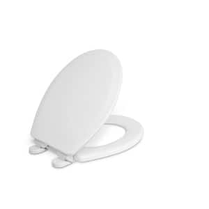 Centocore Round Closed Front Toilet Seat with Safety Close in Crane White