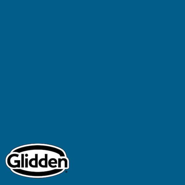 Glidden Premium 1 qt. PPG1157-7 Blue Flame Satin Exterior Latex Paint
