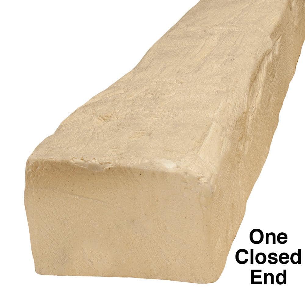 Unfinished Hand Hewn Faux Wood Beam in Light Brown Polyurethane