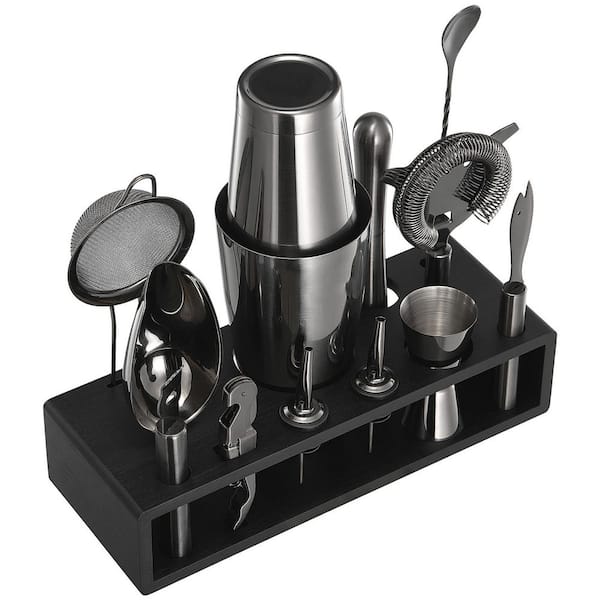 SKYSHALO Cocktail Shaker Set, 13-Piece Stainless Steel Bar