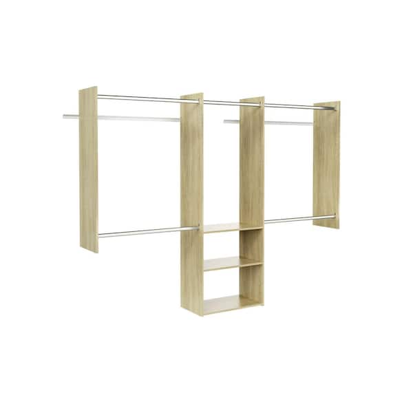 Deluxe 60 in. W - 96 in. W Harvest Grain Wood Closet System