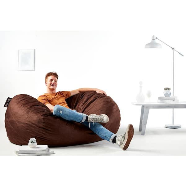 Big Joe Giant 6 Foot Foam Filled Bean Bag Sofa with Soft Removeable Cover