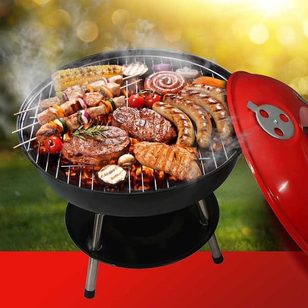 MUELLER BBQ Buddy Portable Charcoal Grill in Red with Dual Vents for  Temperature and Charcoal Control PG-1550 - The Home Depot