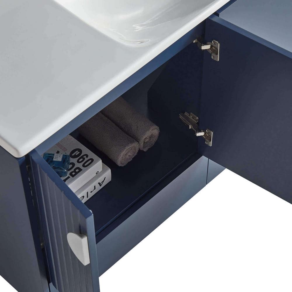 Venezian 48" Navy Blue Single Bathroom Vanity with Chrome Handles