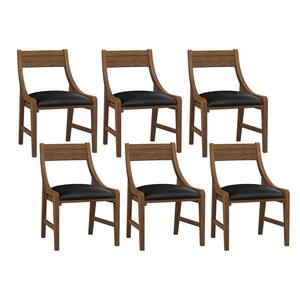 Cooper Brown Faux Leather Dining/Game Chair, Set of 6