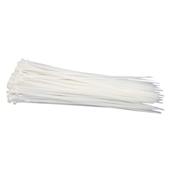 36 in. Cable Zip Tie 175 lbs. Multi-Purpose Self-Locking Clear (500-Pack)