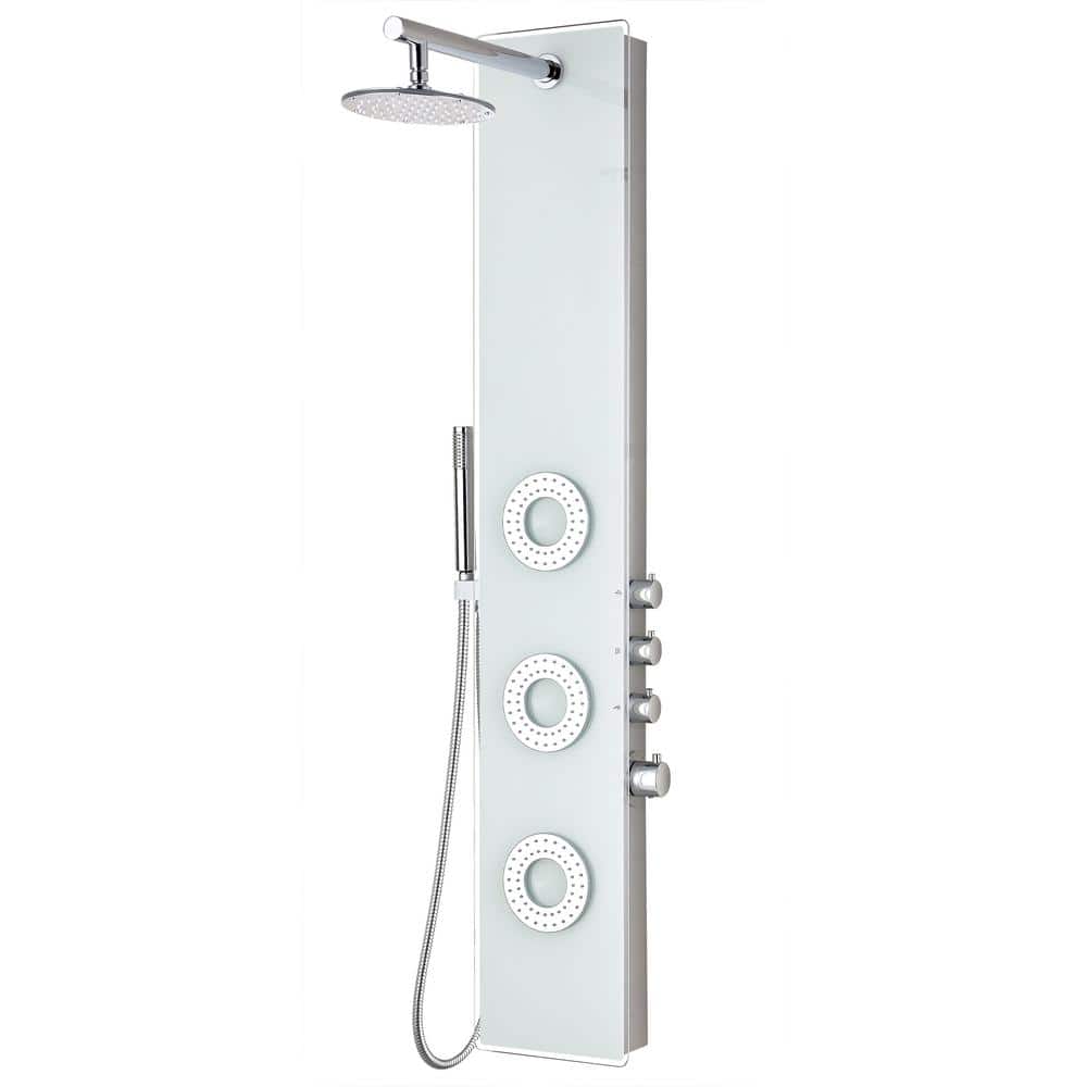 ANZZI Lynx 58 in. 3-Jet Full Body Shower Panel with Heavy Rain