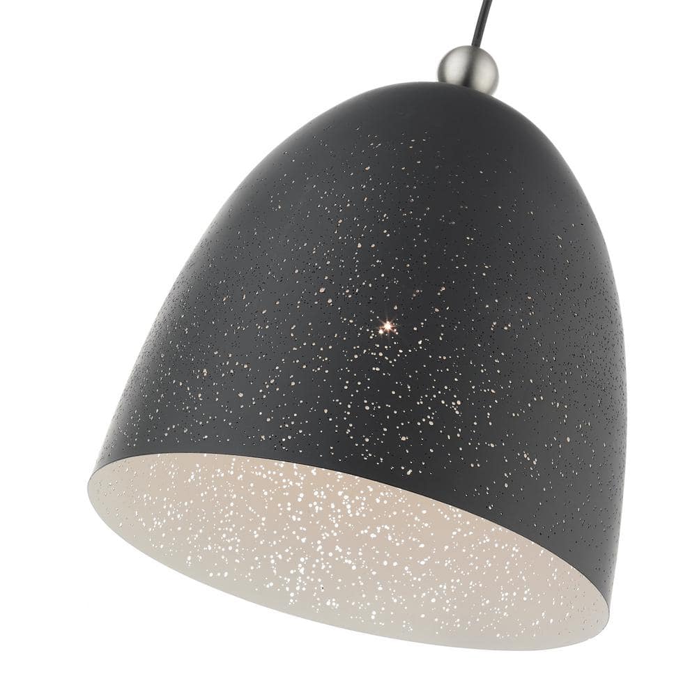 Arlington Scandinavian Gray Crystal Globe LED Pendant