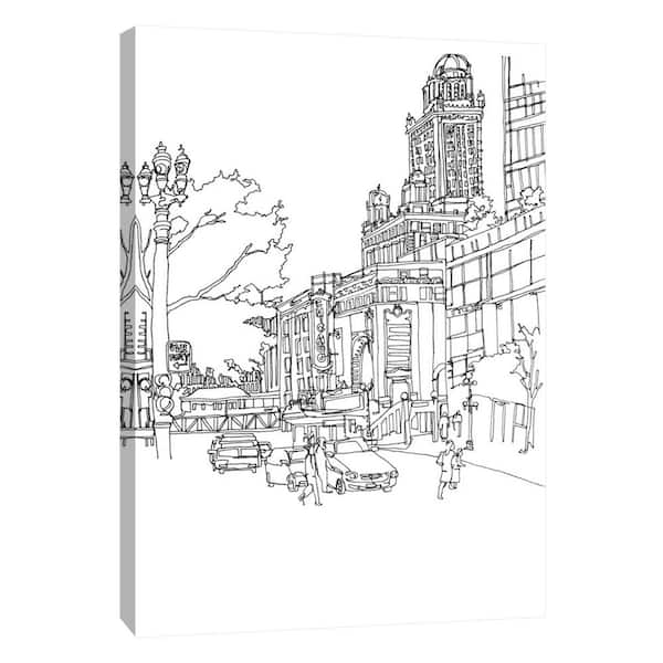 PTM Images 12 in. x 10 in. ''Cityscape Chicago'' Printed Canvas Wall Art