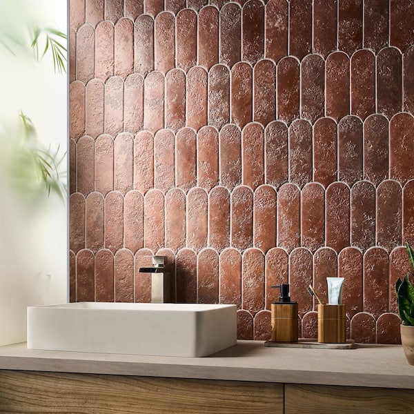 Aerial Canyon Terracotta 2.83 in. x 7.68 in. Textured Matte Ceramic Wall Tile (5.16 sq. ft./Case)