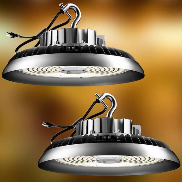 2-Pack of 450-Watt LED High Bay Light 67500 Lumens High Bay LED Shop Lights AC100-277-Volt UFO LED Lights for Warehouse