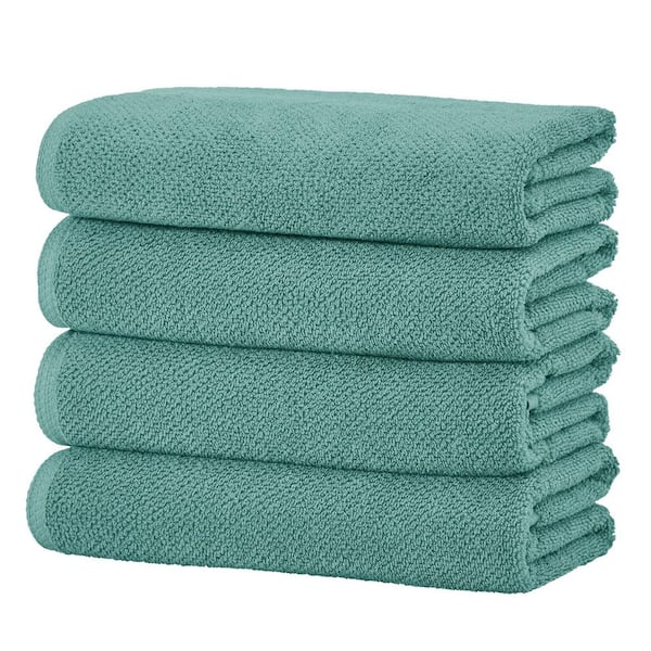 Mineral Blue 4-Pack Cotton Quick-Dry Bath Towel Set