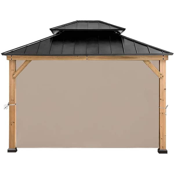 CoastShade 10 ft. x 12 ft. Outdoor Gazebo Only 1 P Sidewall Beige