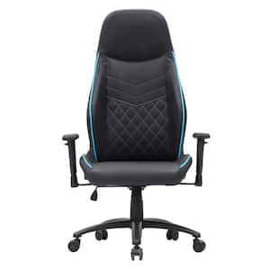 Sem Light Blue Ergonomic PU Leather Gaming Chair with Diamond Stitching