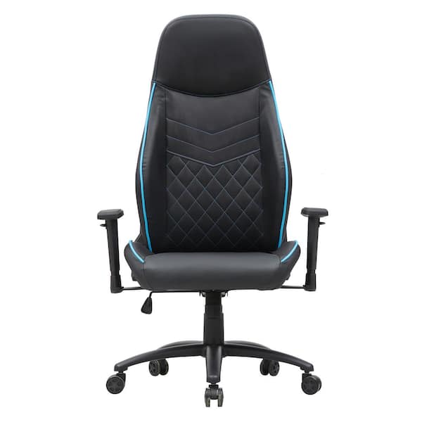 Sem Light Blue Ergonomic PU Leather Gaming Chair with Diamond Stitching