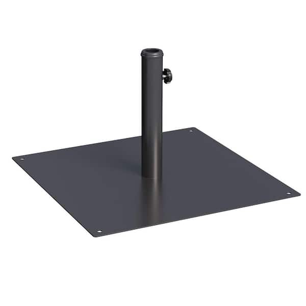 40 lbs. Steel Square Patio Umbrella Base in Black